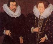 Hieronimo Custodis Sir John Harington and his wfie Spain oil painting artist